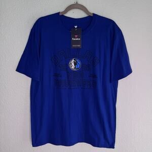 Dallas Mavericks Shirt Mens Large NBA Basketball Graphic Logo Fanatics Blue NEW